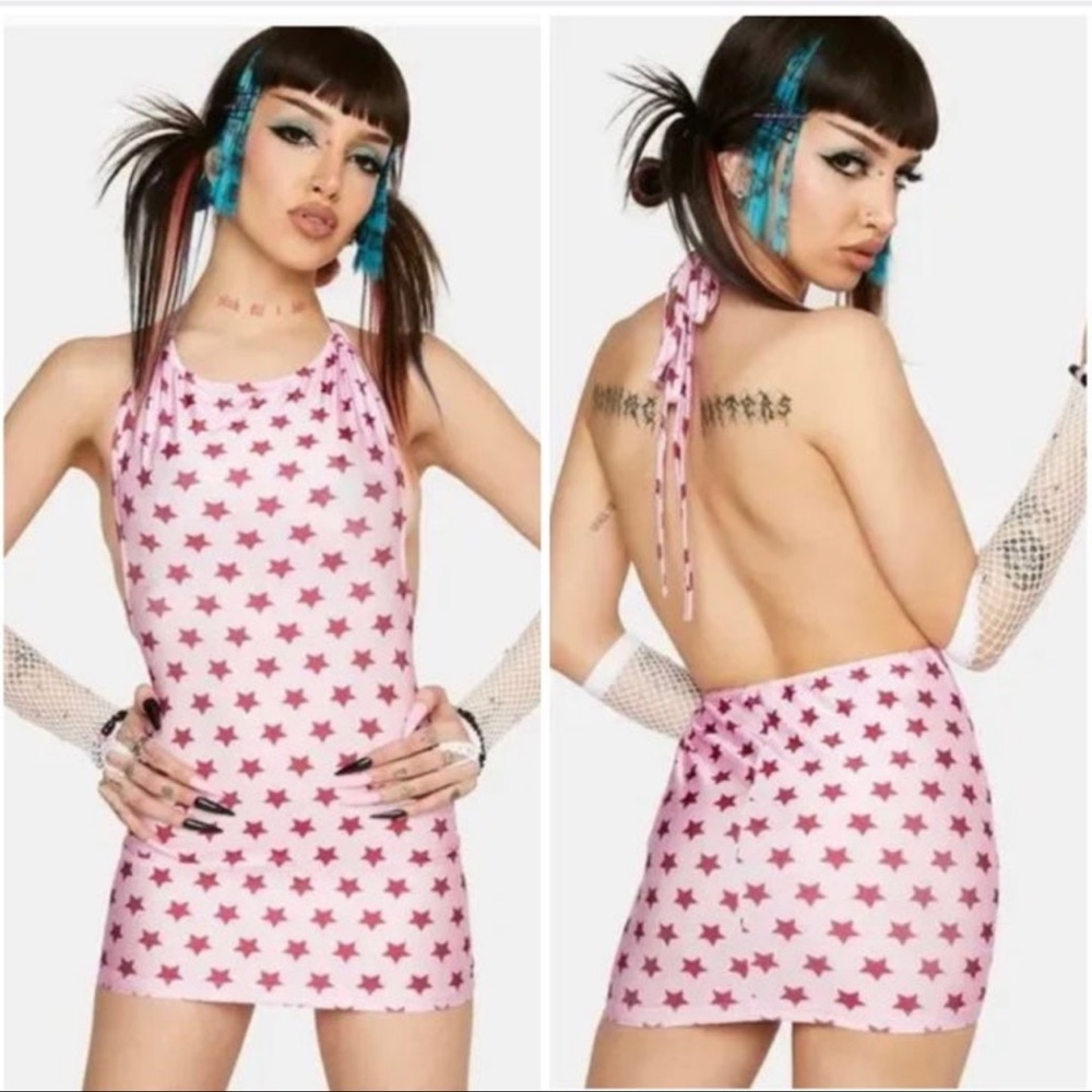 Starry Eyed DOLLS KILL NWT Red & Pink Mini Dress